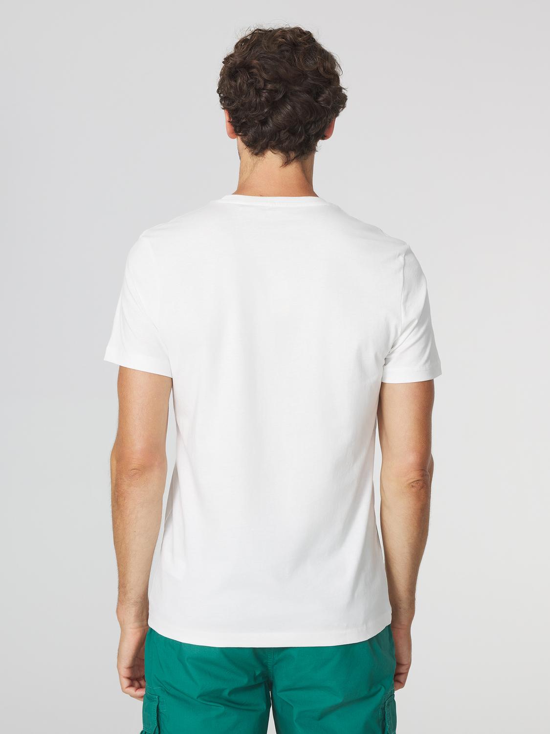 T-shirt Homme Manches Courtes Imprimés Blanc ALBERTEE