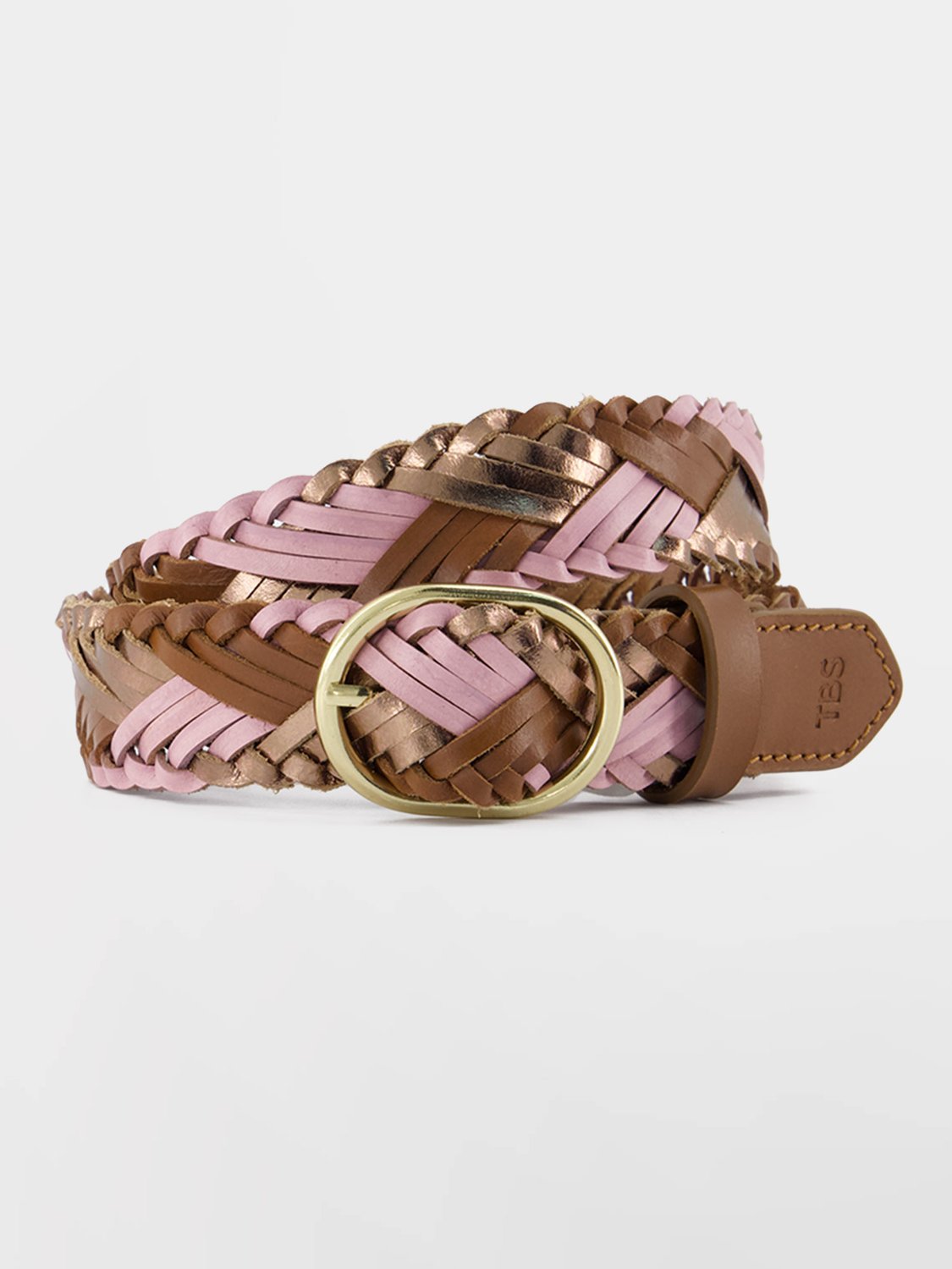 Ceinture marron tressée femme cheap