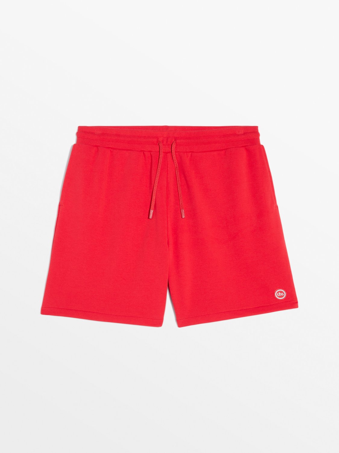 Short Homme Molletonné Eco Conçu Rouge