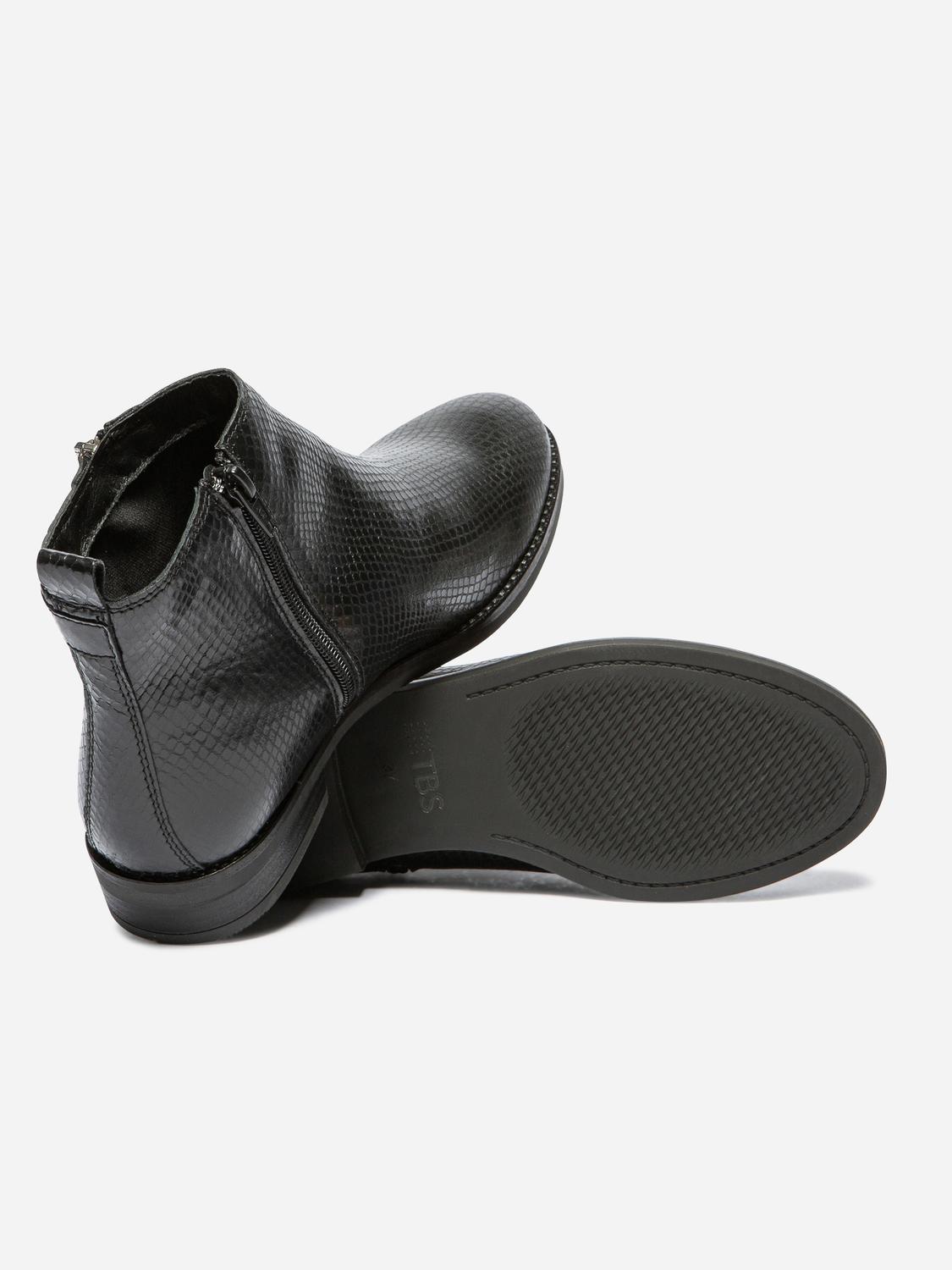 Bottines Femme Cuir Zip Noir FABIOLA Bottines Femme Cuir Zip Noir FABIOLA