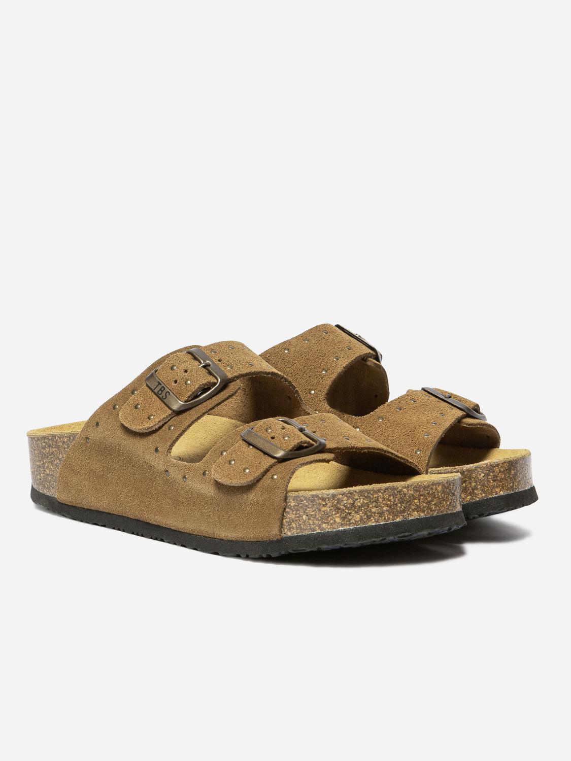 Mules femme chatain NACIERA