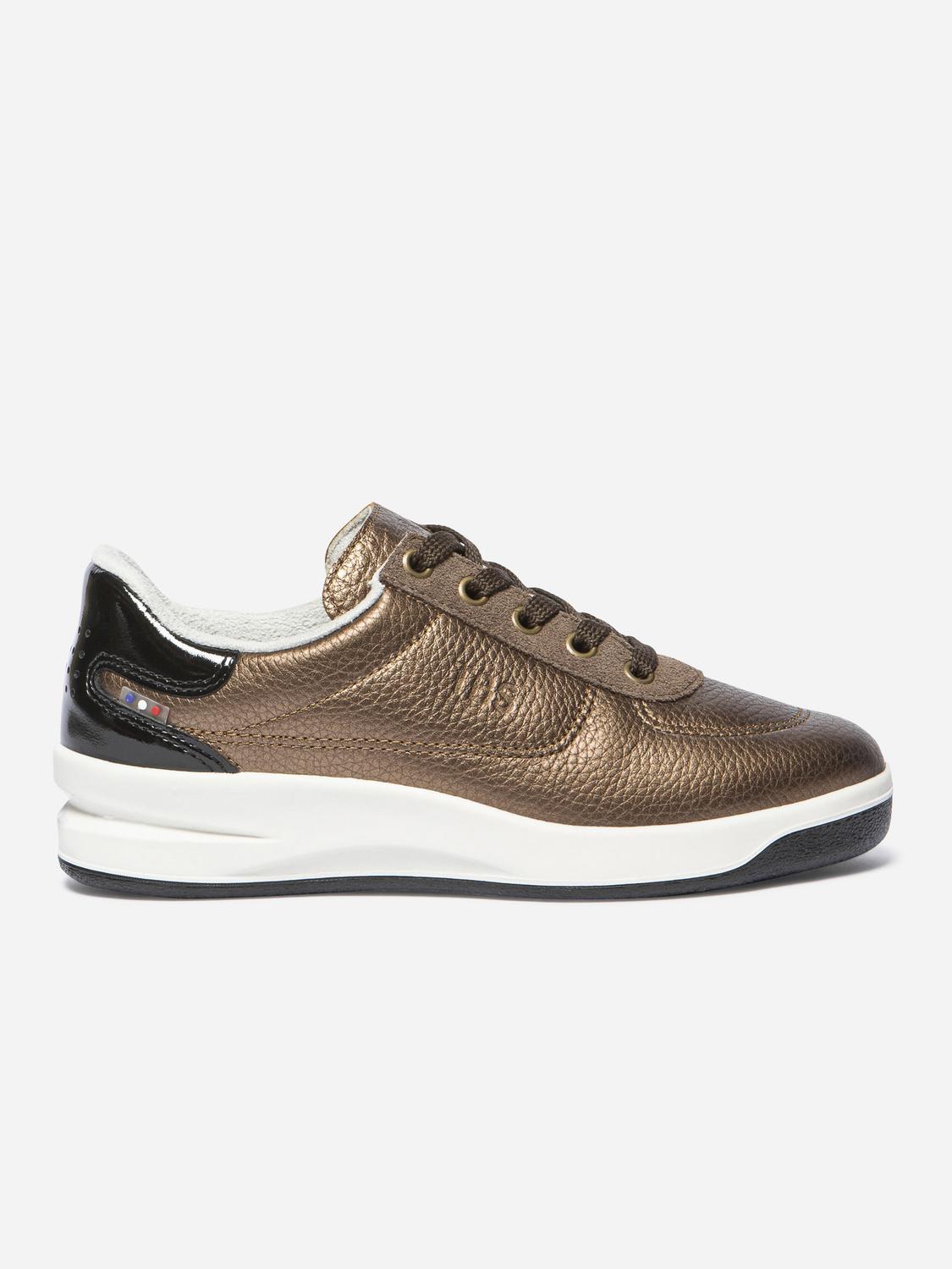 Baskets Femme Fabriquées en France Cuir Bronze BRANDIE
