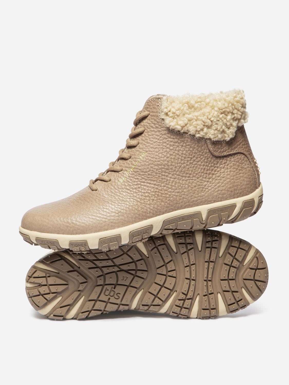 Bottines Femme Doublée Textile Cuir Sediment JANISSA