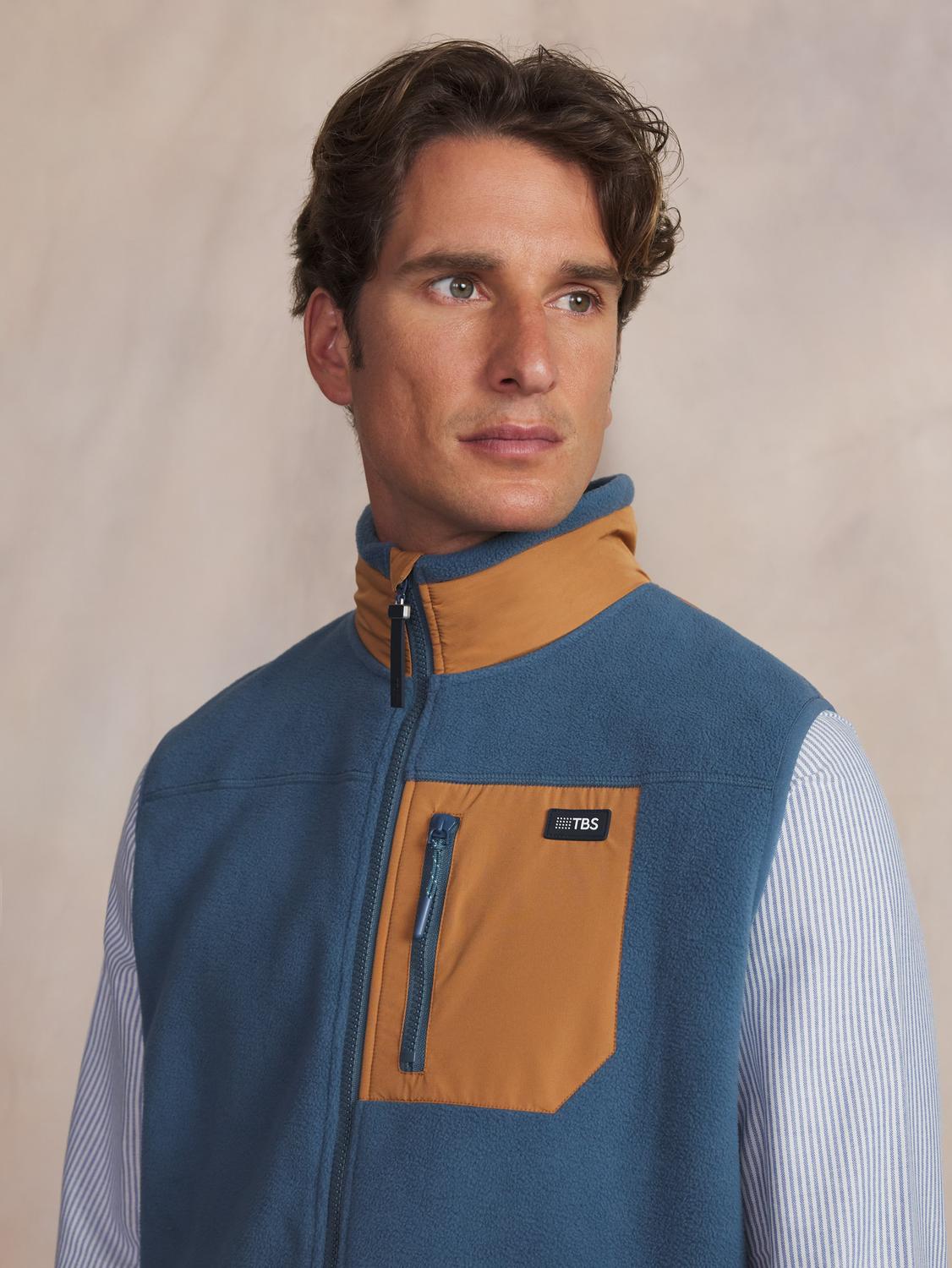 Polaire homme sans manche bleu CADENSAN