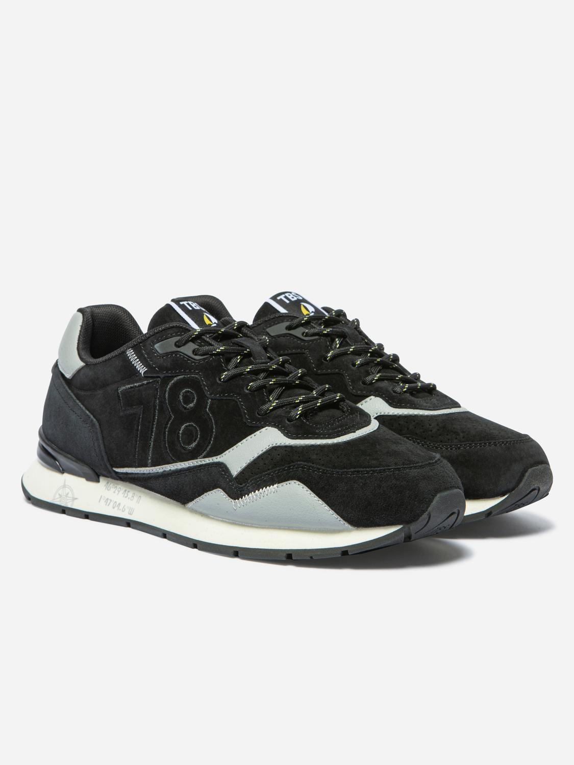 Running Homme Cuir Noir et Gris DINBOAT