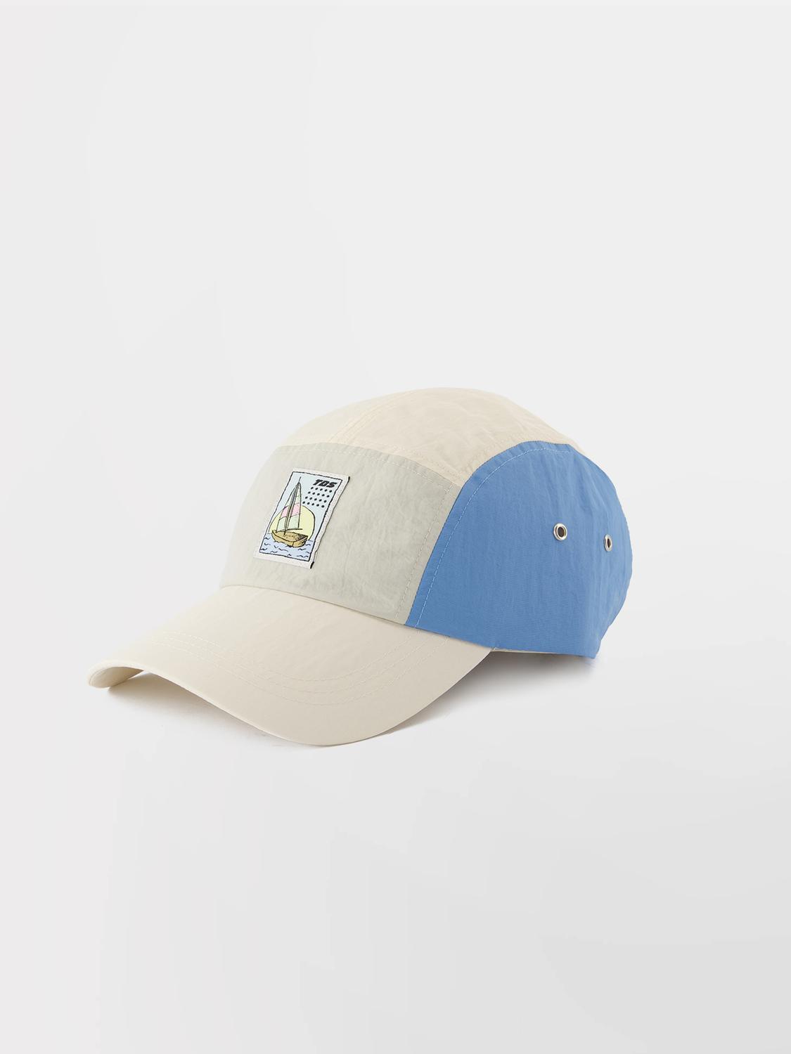 Casquette mixte creme et bleu et chaux ACTIVCAP