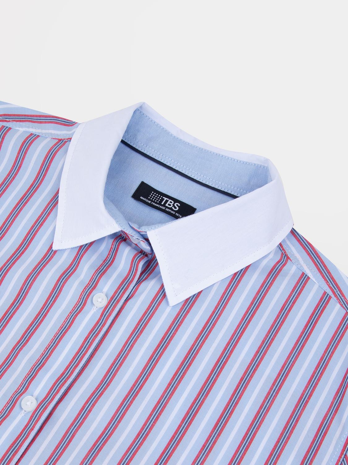 Chemise Chambray Manches Longues Bleu EMMIECHE Chemise Chambray Manches Longues Bleu EMMIECHE