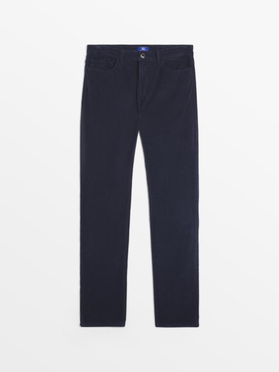 Pantalon Homme Velours Côtelé Bleu ARNONPAN