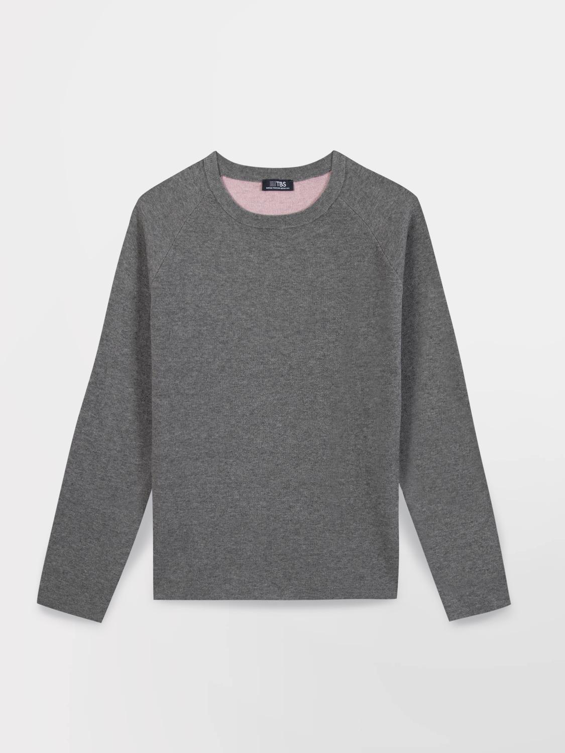 Pull Gris Chine Manches Longues PIARAPUL Pull Gris Chine Manches Longues PIARAPUL