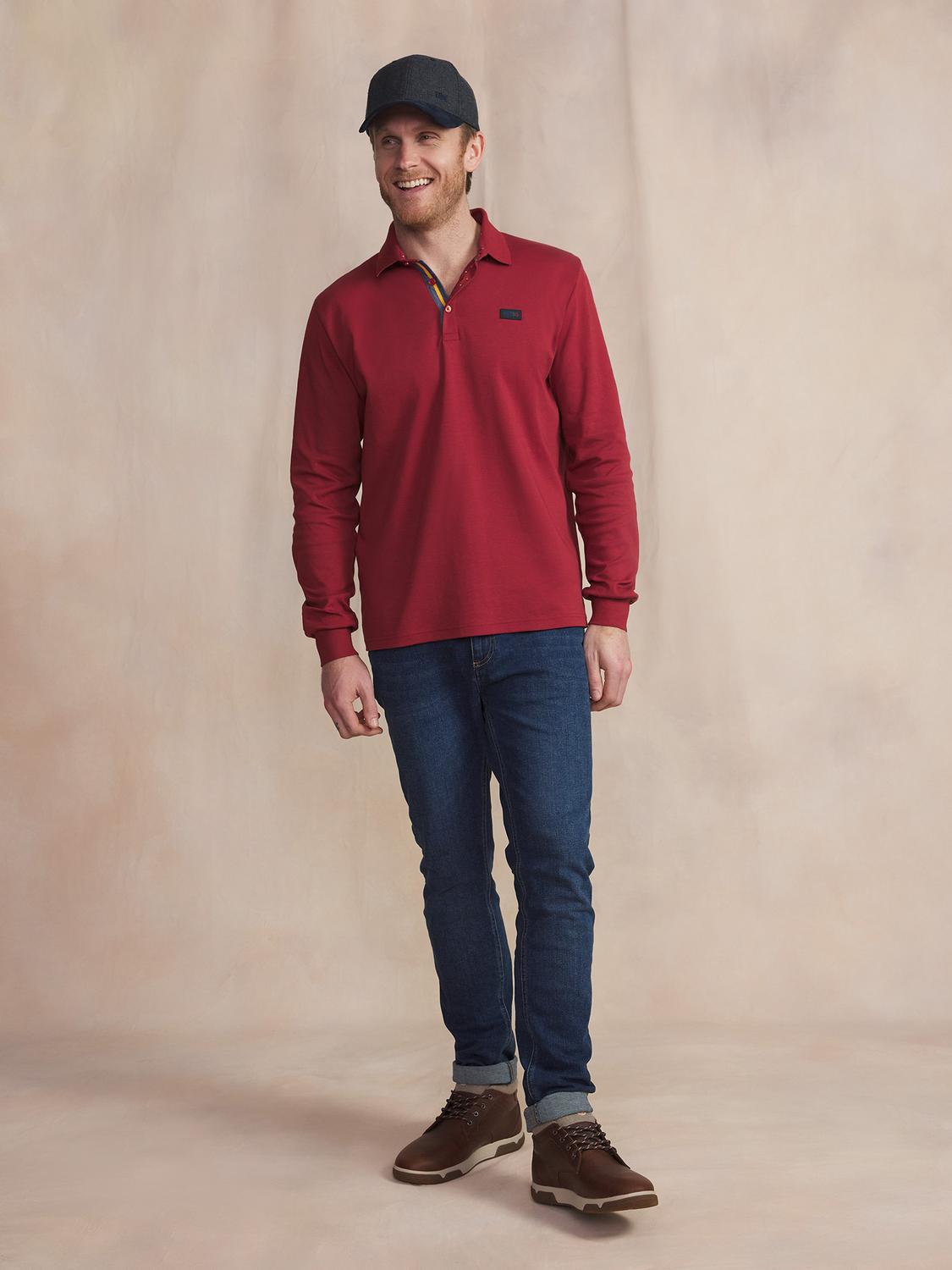 Polo Cepage Manches Longues Rouge BARZIPOL