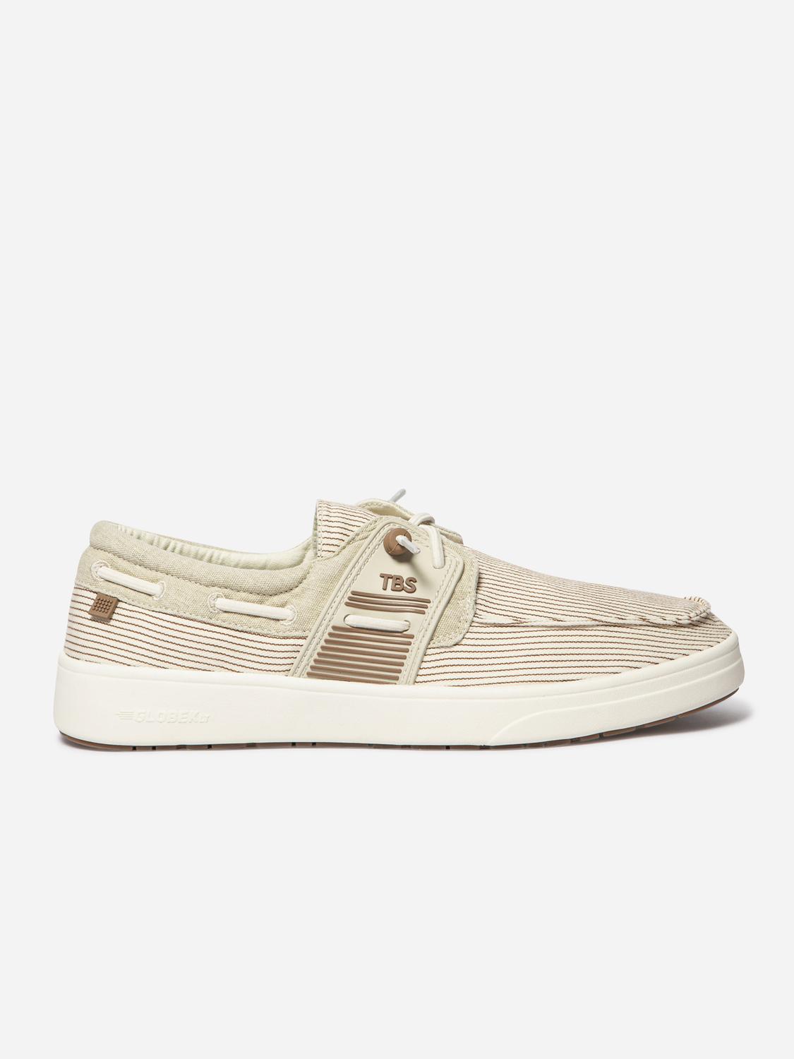 Chaussures bateau homme raye off-white GEOBOAT