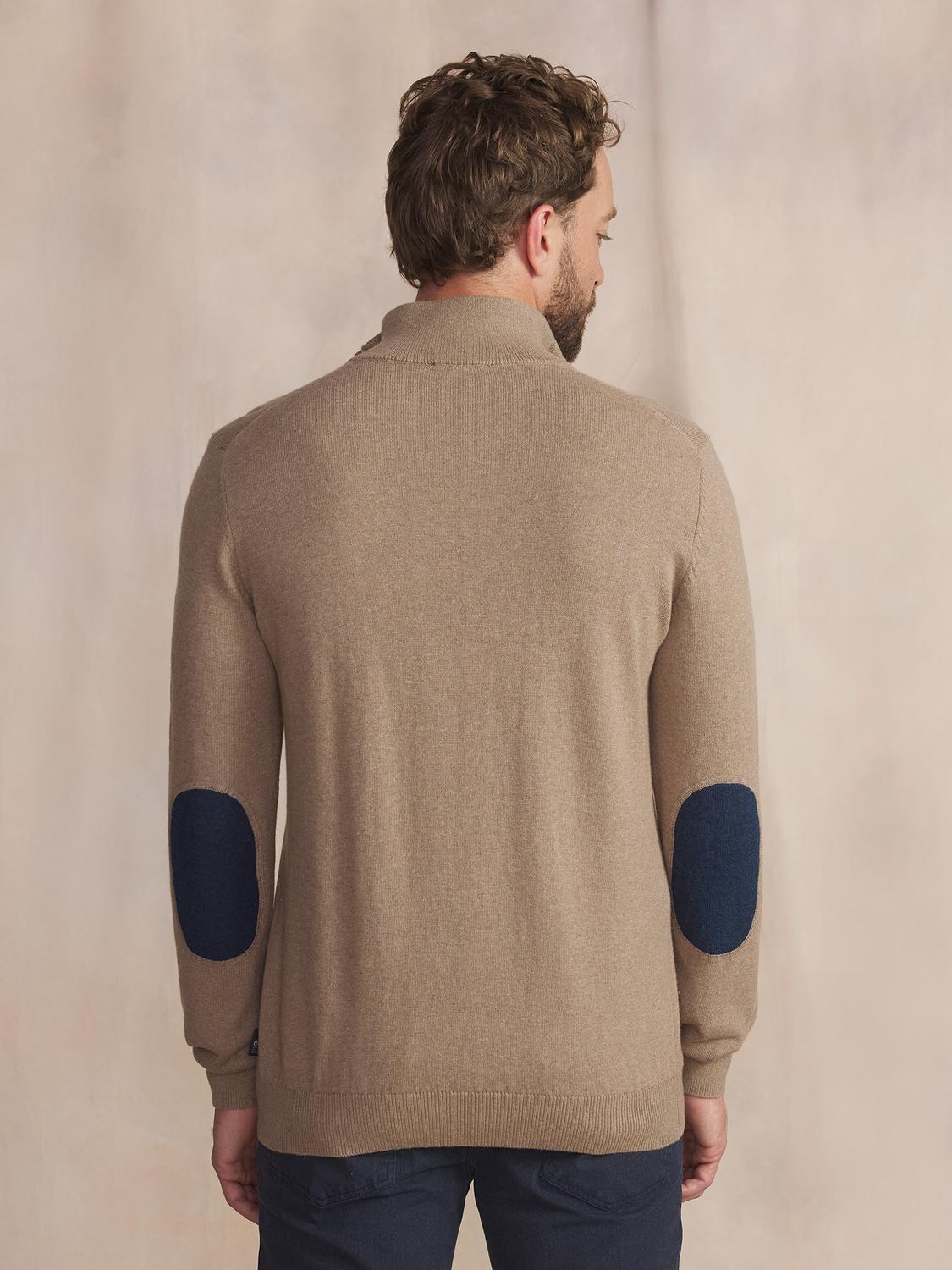 Pull Homme Col Camionneur Beige MALIKCAM