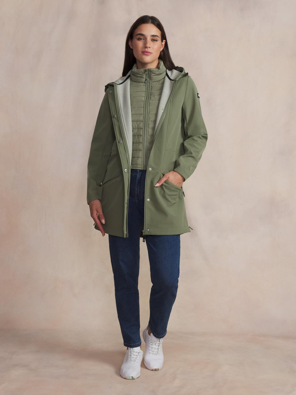Veste Longue Femme Imperméable A Capuche Vert FANNYLON
