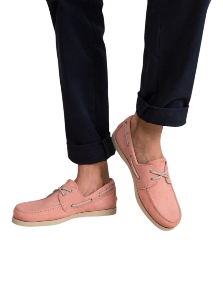 Chaussures bateau homme rose PHENIS