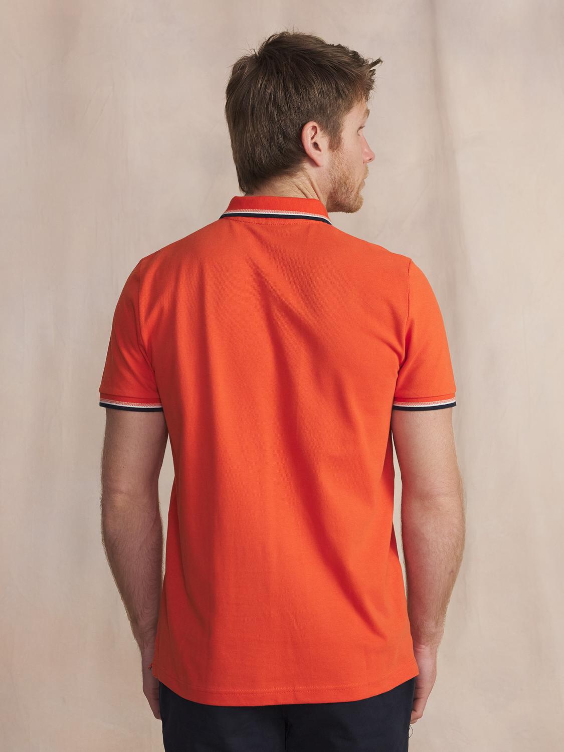 Polo Homme Coton Biologique Orange YVANEPOL Polo Homme Coton Biologique Orange YVANEPOL