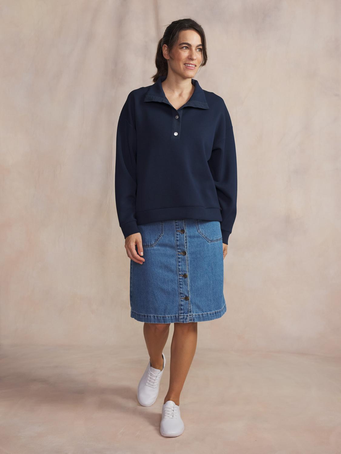 Sweat femme navy ESLYNCAM