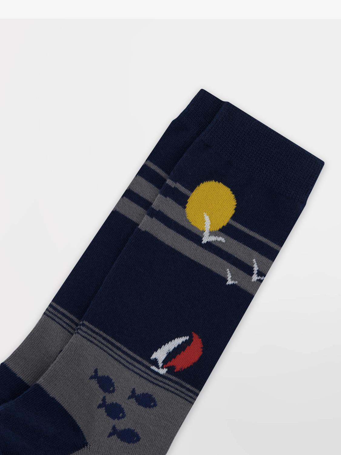 Chaussette Homme Textile Azur et Marine GARYSOCK