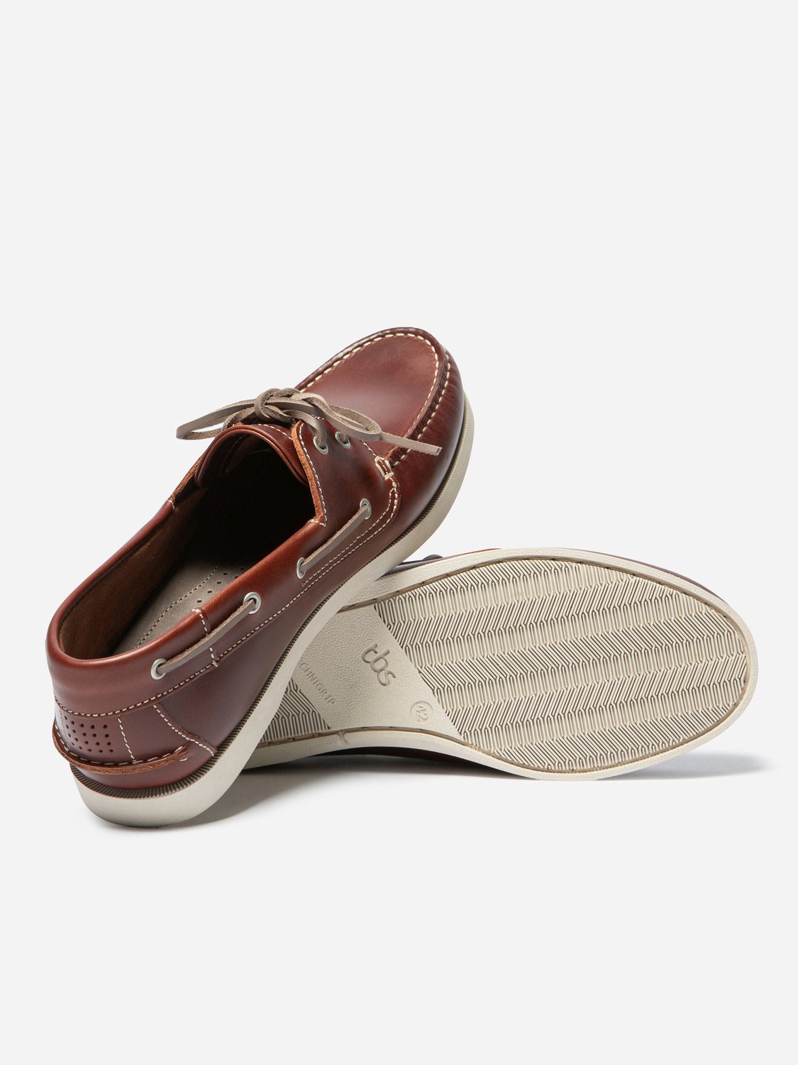 Men's Mahogany Leather Boat Shoes