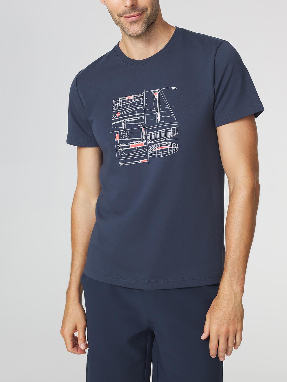 T-shirt Homme Coupe Ajustée Marine STANYTEE