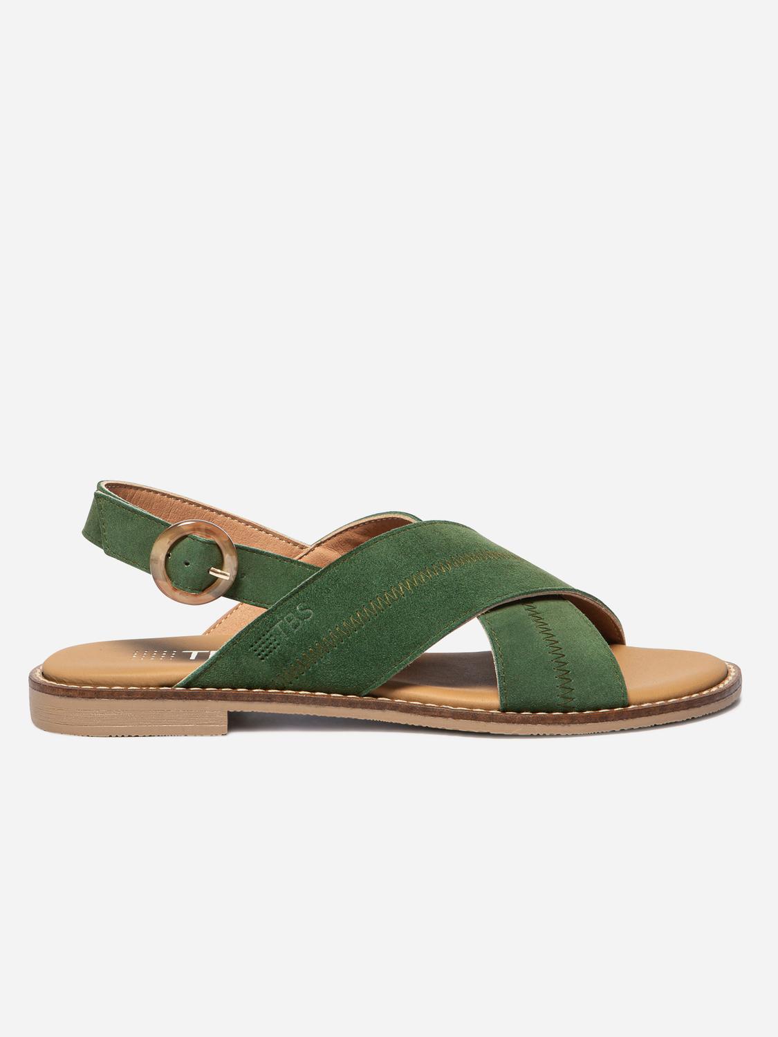 Sandales plates femme kaki ASSIANE