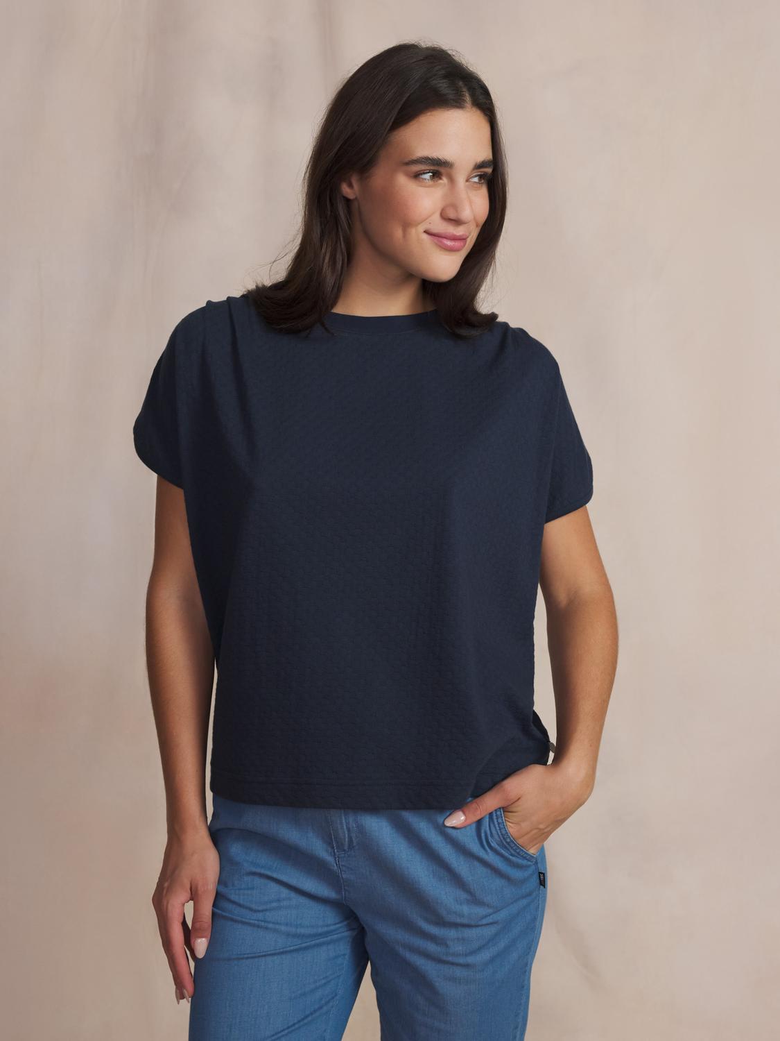 Tee-shirt en maille femme navy ROMMYTEE