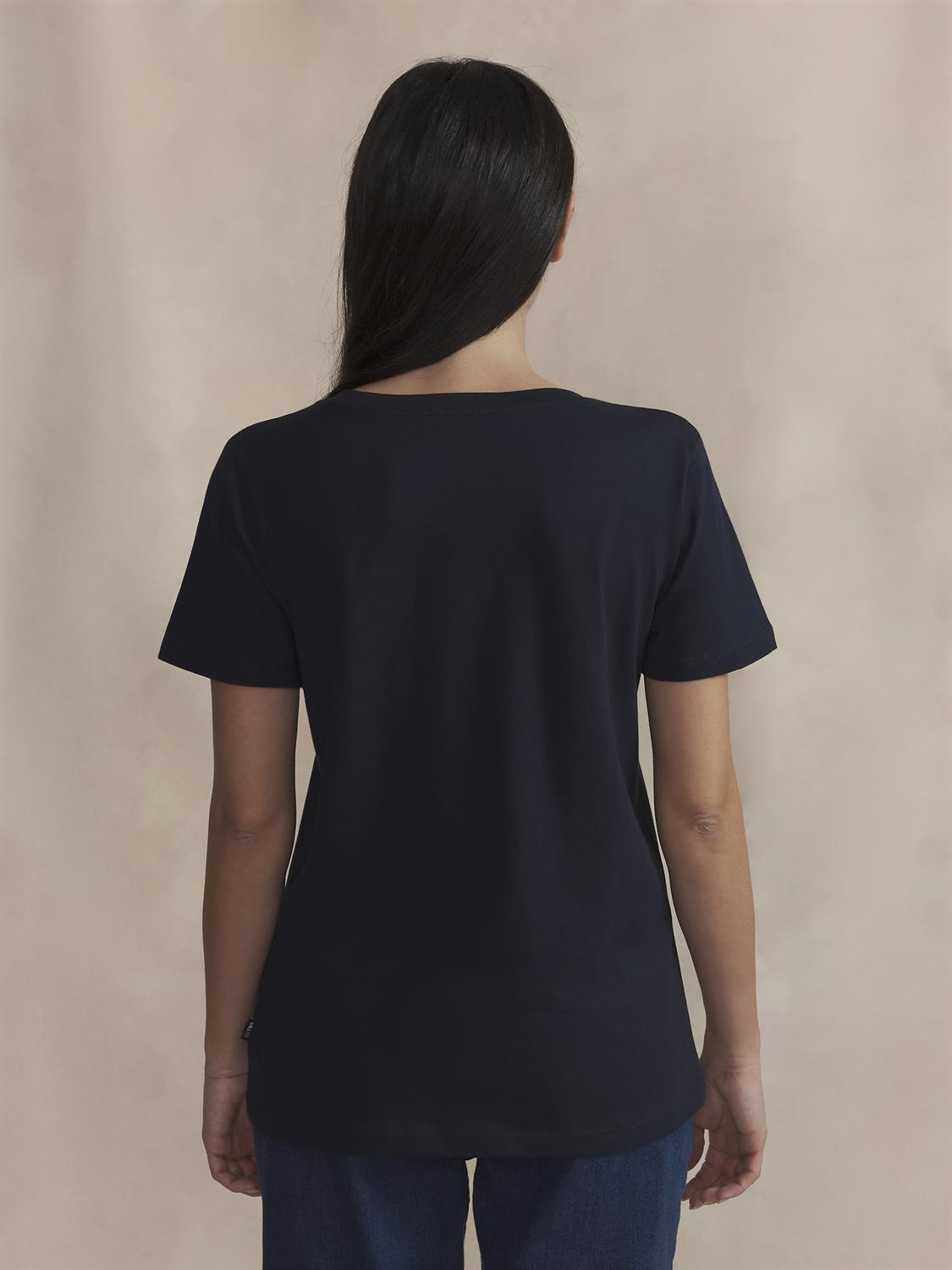 Tee Maille Femme Marine ISANATEE