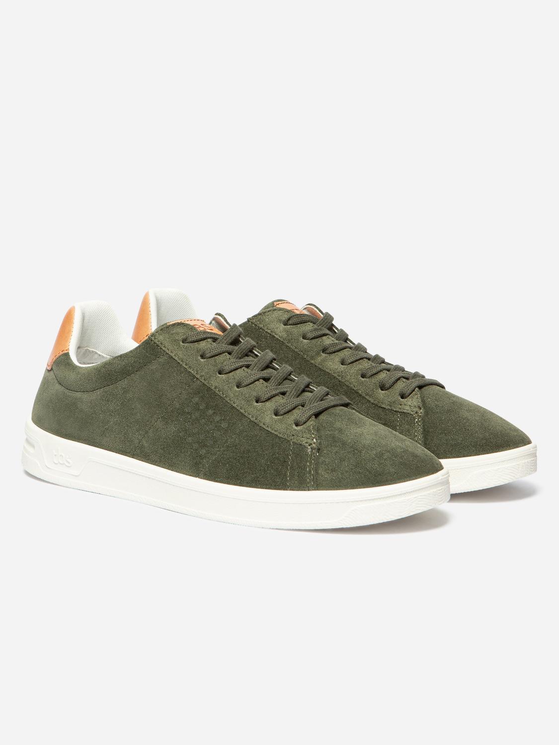Baskets Homme Fabriquées En France Cuir Vert FLAUBER Baskets Homme Fabriquées En France Cuir Vert FLAUBER