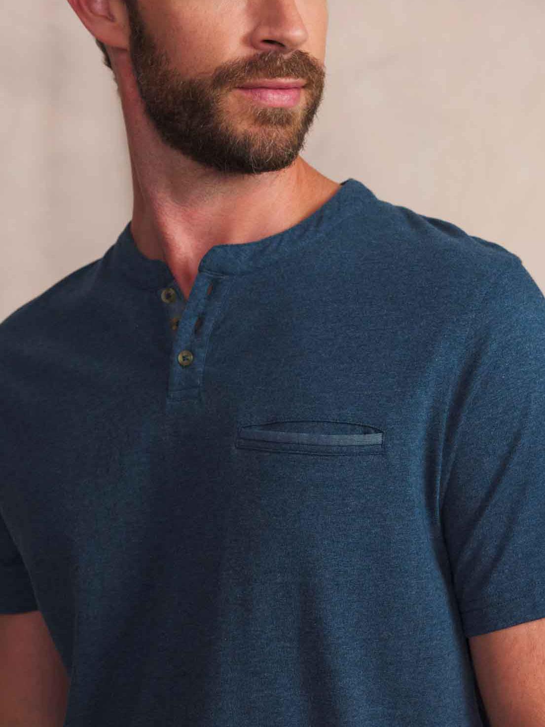 Tee-shirt en maille homme navy BLAKETEE