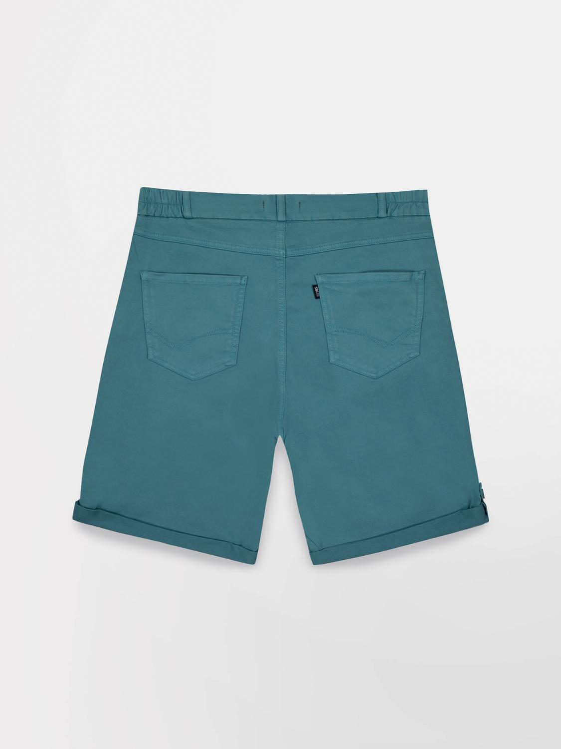 Bermuda Femme Ceinture Semi-élastiquée Vert SINTAMID