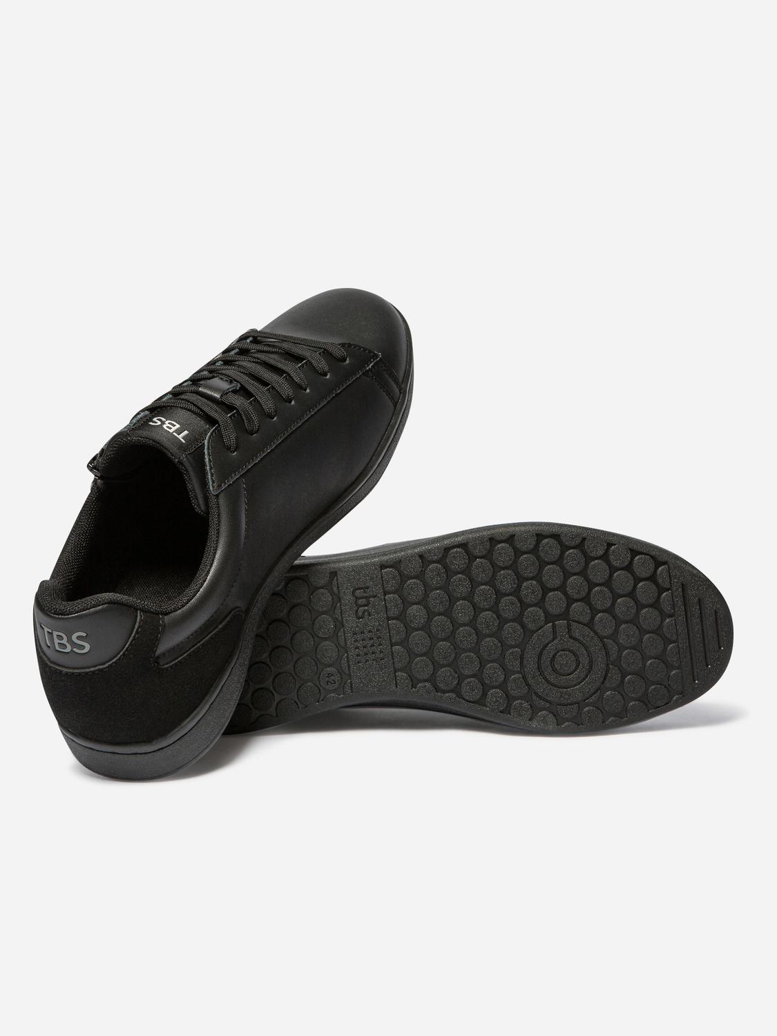 Baskets Homme Zippées Dessus Cuir Noir LAURICK