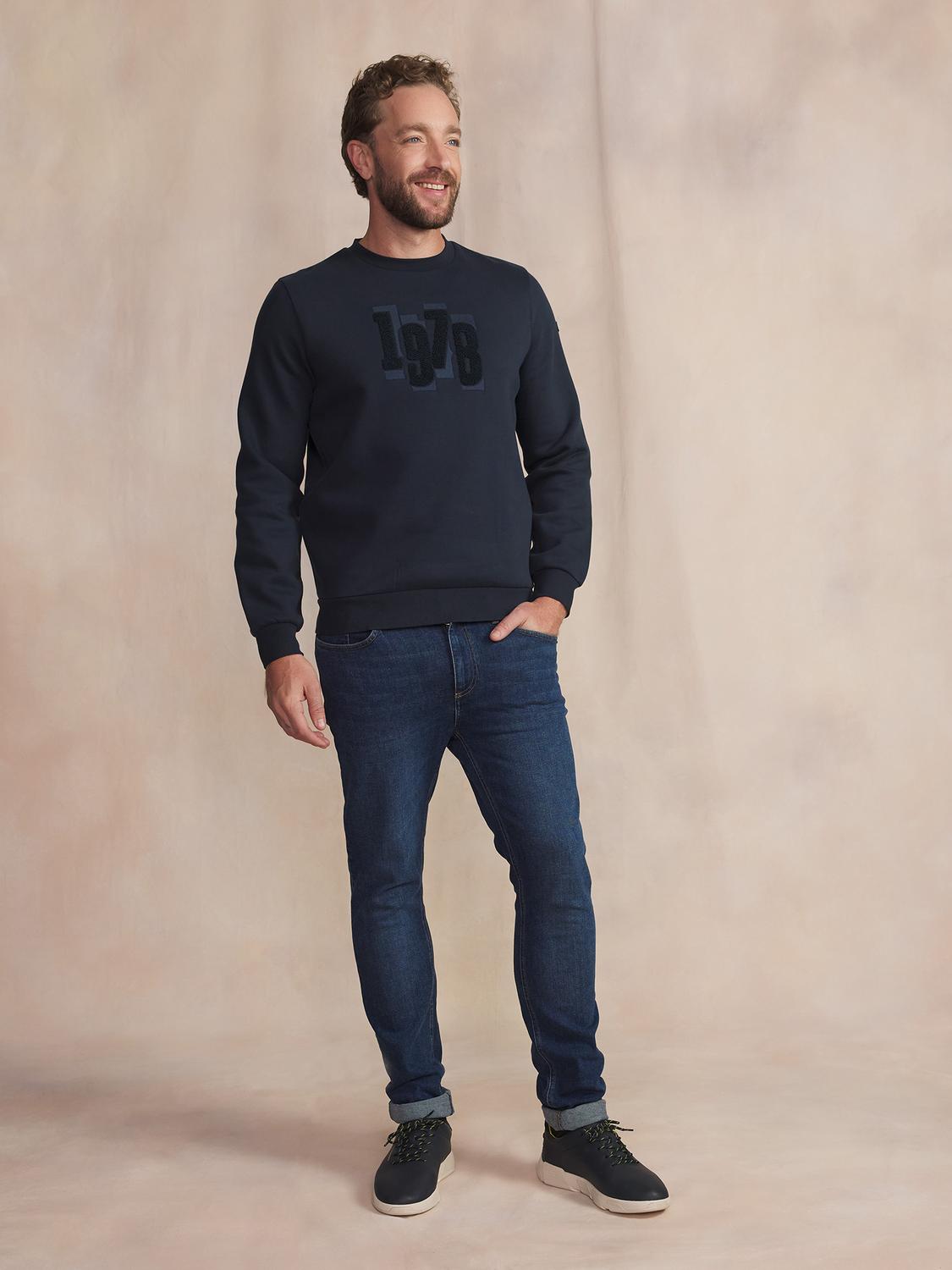 Sweat Marine Manches Longues Bleu ABRAMRON Sweat Marine Manches Longues Bleu ABRAMRON