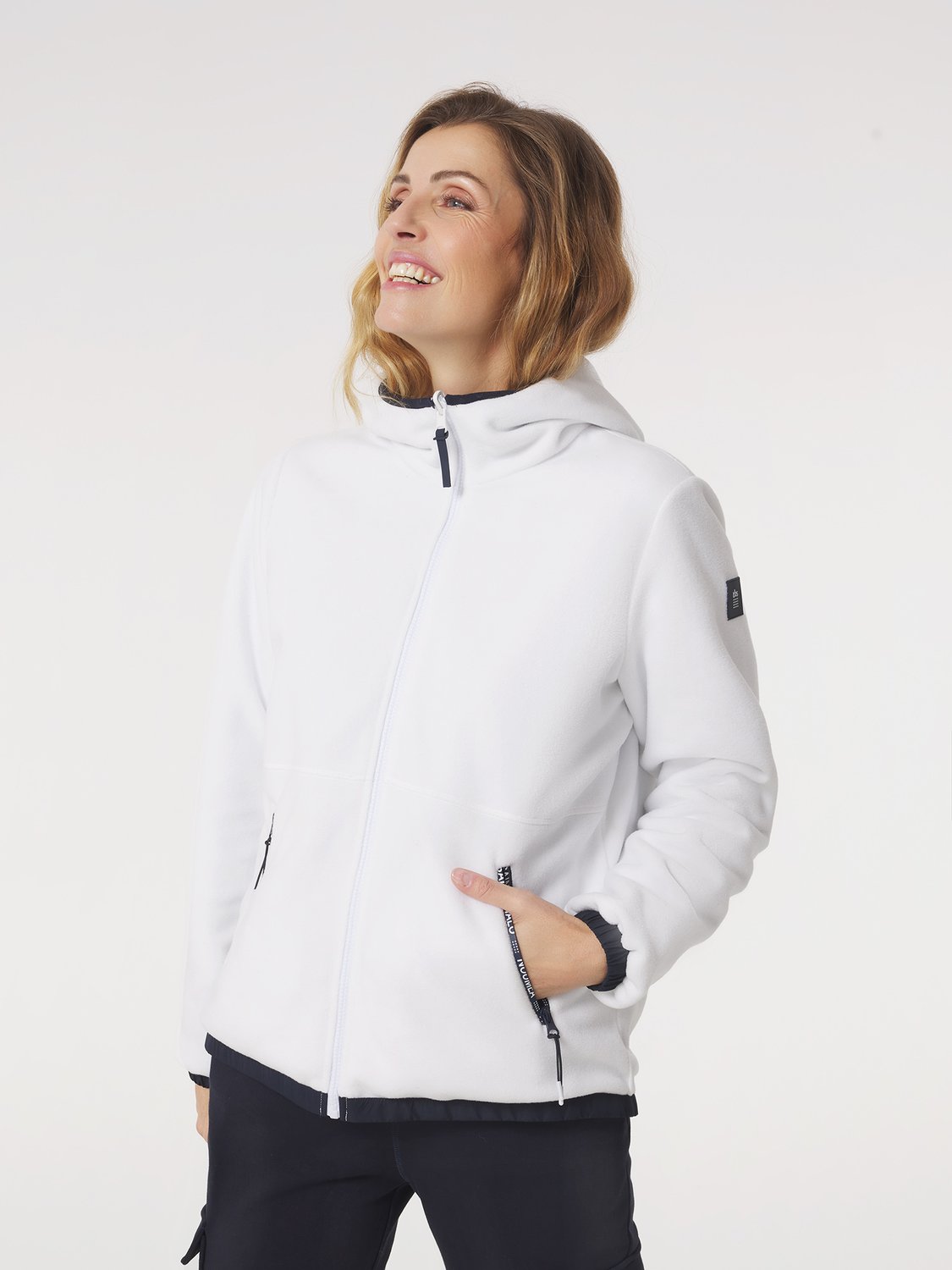 Blouson Femme Reversible Imperméable Capuche Marine LUIZOBLO