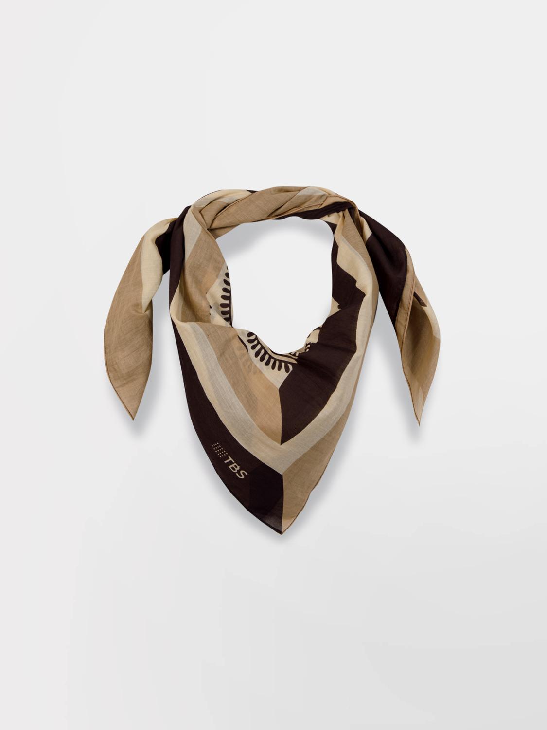 Foulard Femme Textile Chocolat et Osier ANNAFOU