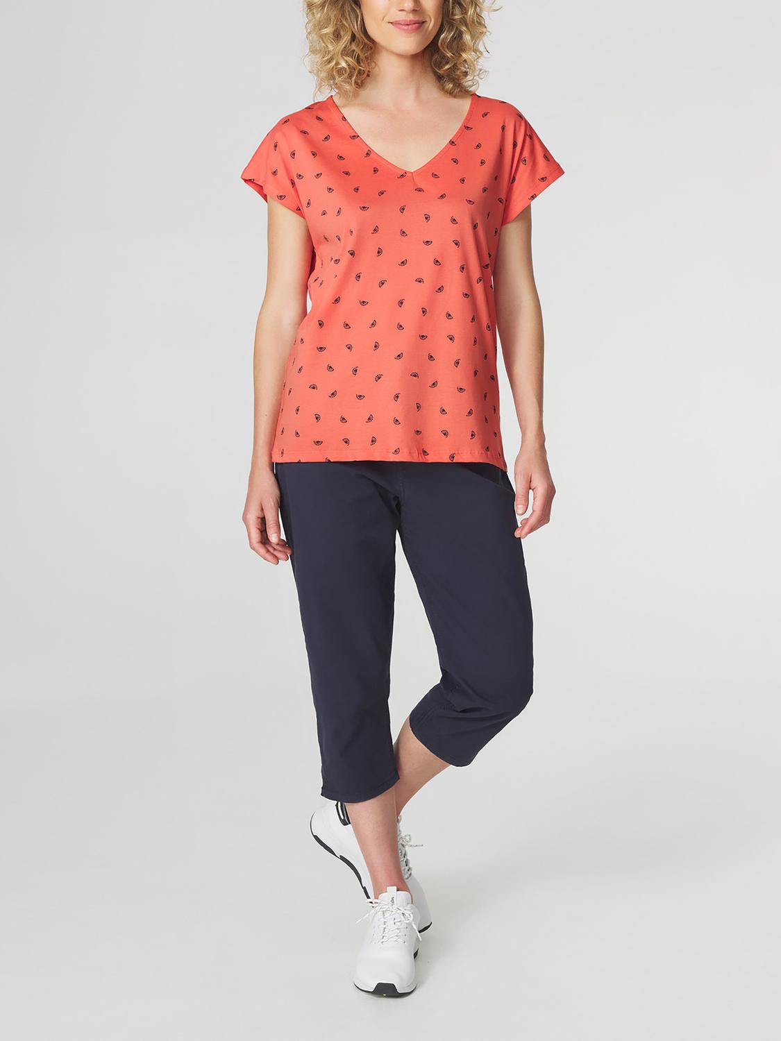 T-shirt Femme Jersey Motifs Marine et Vert EDDENSAN