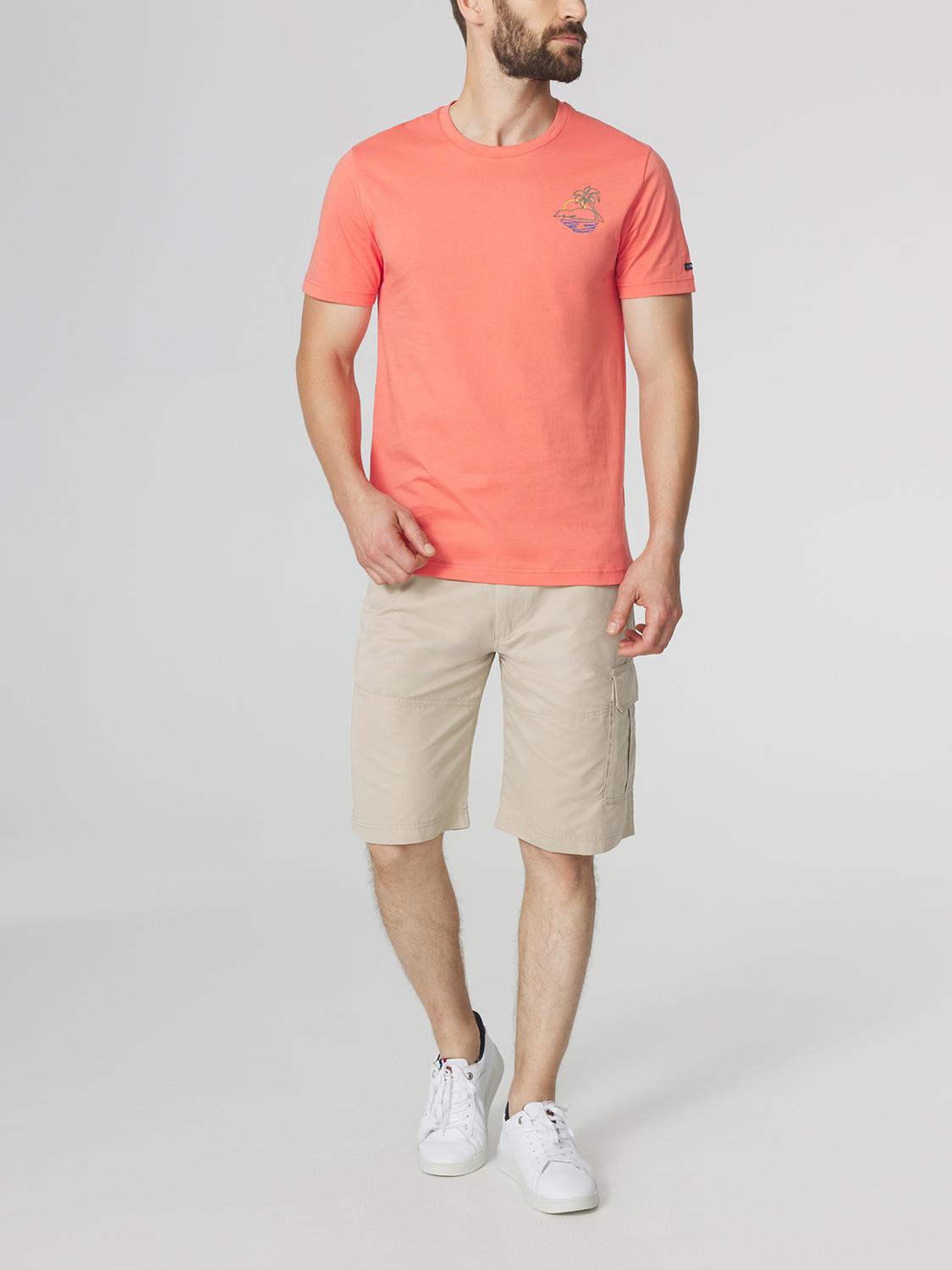 T-shirt Homme Coupe Ajustée Jersey Rouge SOHANTEE