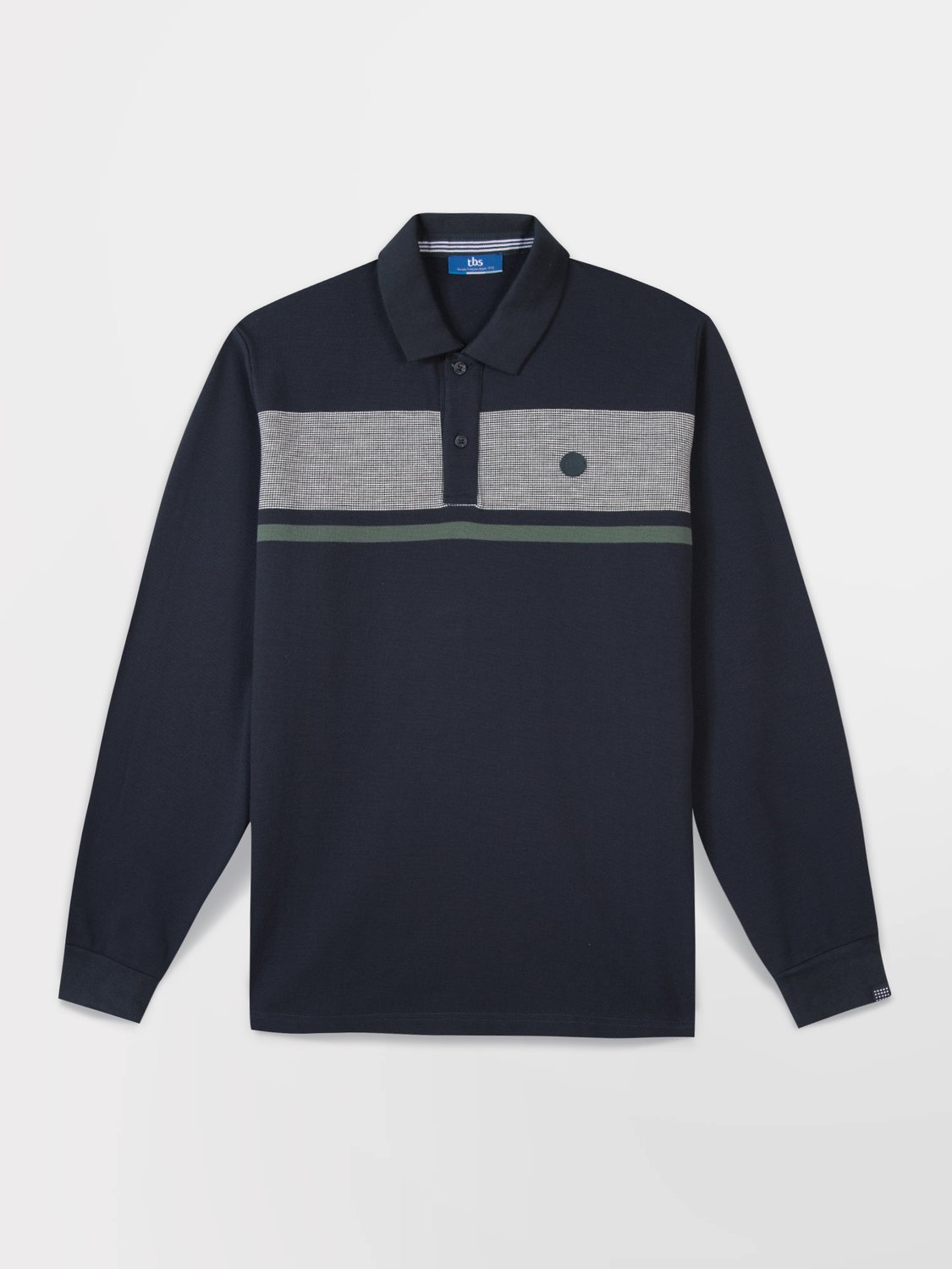 Polo Homme Coton Epais Manches Longues Marine KABYEPOL Polo Homme Coton Epais Manches Longues Marine KABYEPOL