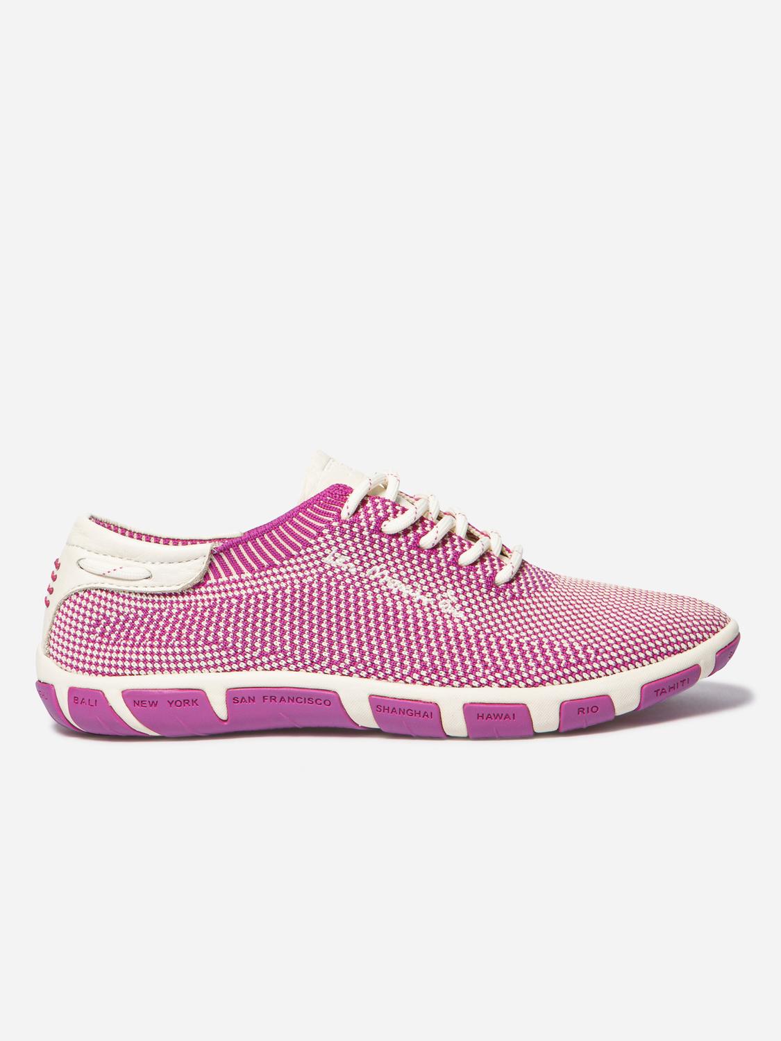 Tennis en toile femme fuschia et creme JAZARIA