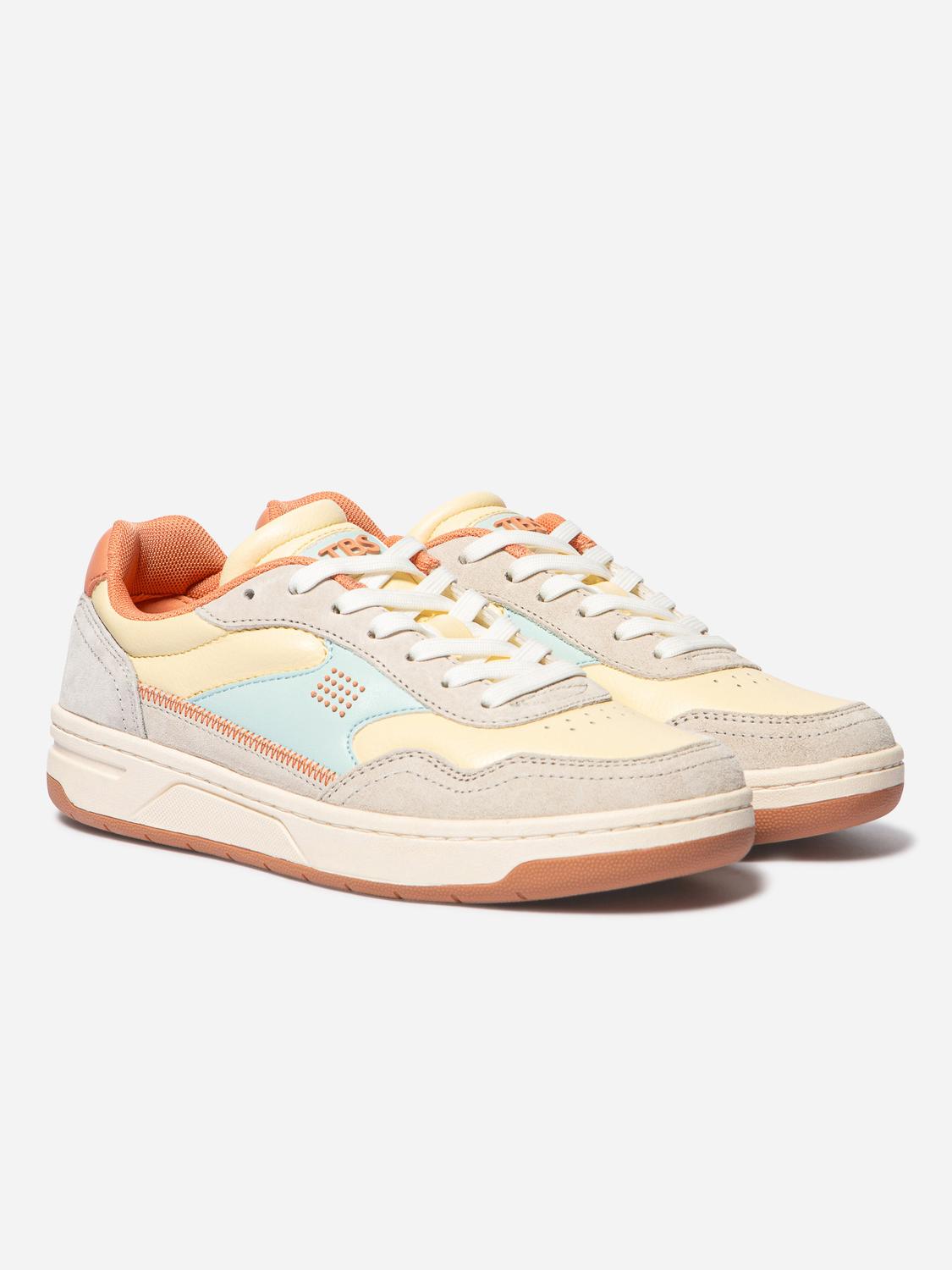 Tennis en toile femme vanille et ciel ALMERIA