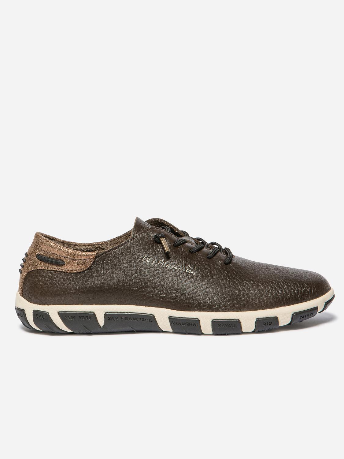 Tennis Femme Textile Chocolat et Bronze JAZLACE