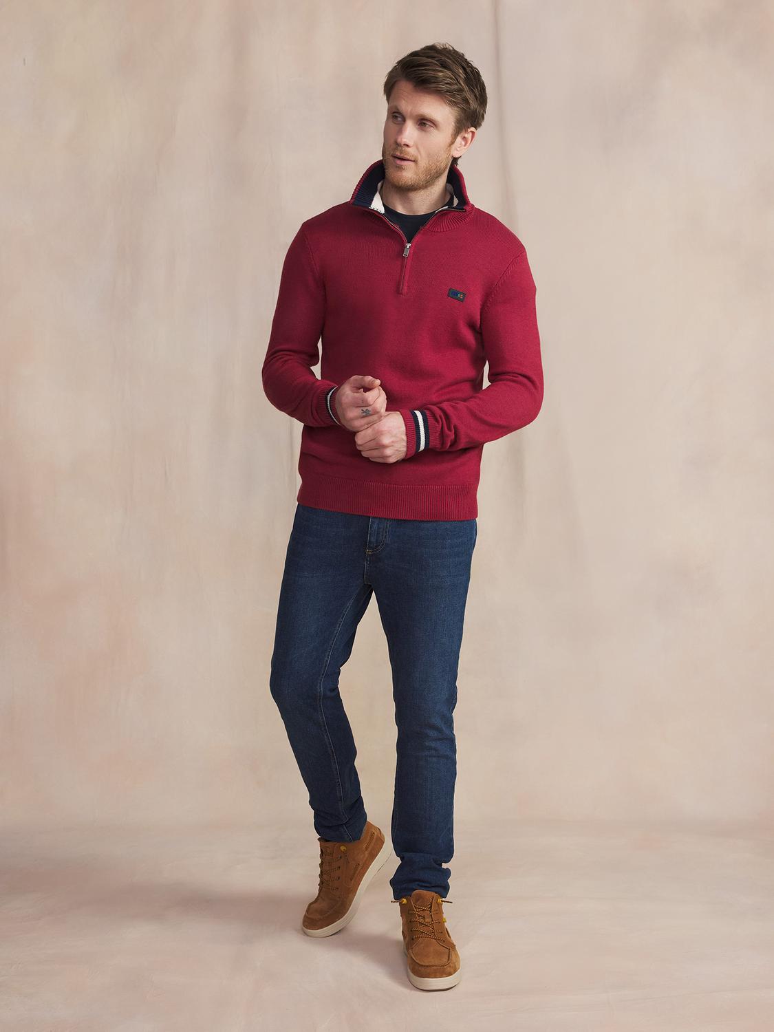 Pull Cepage Manches Longues Rouge TATUMCAM