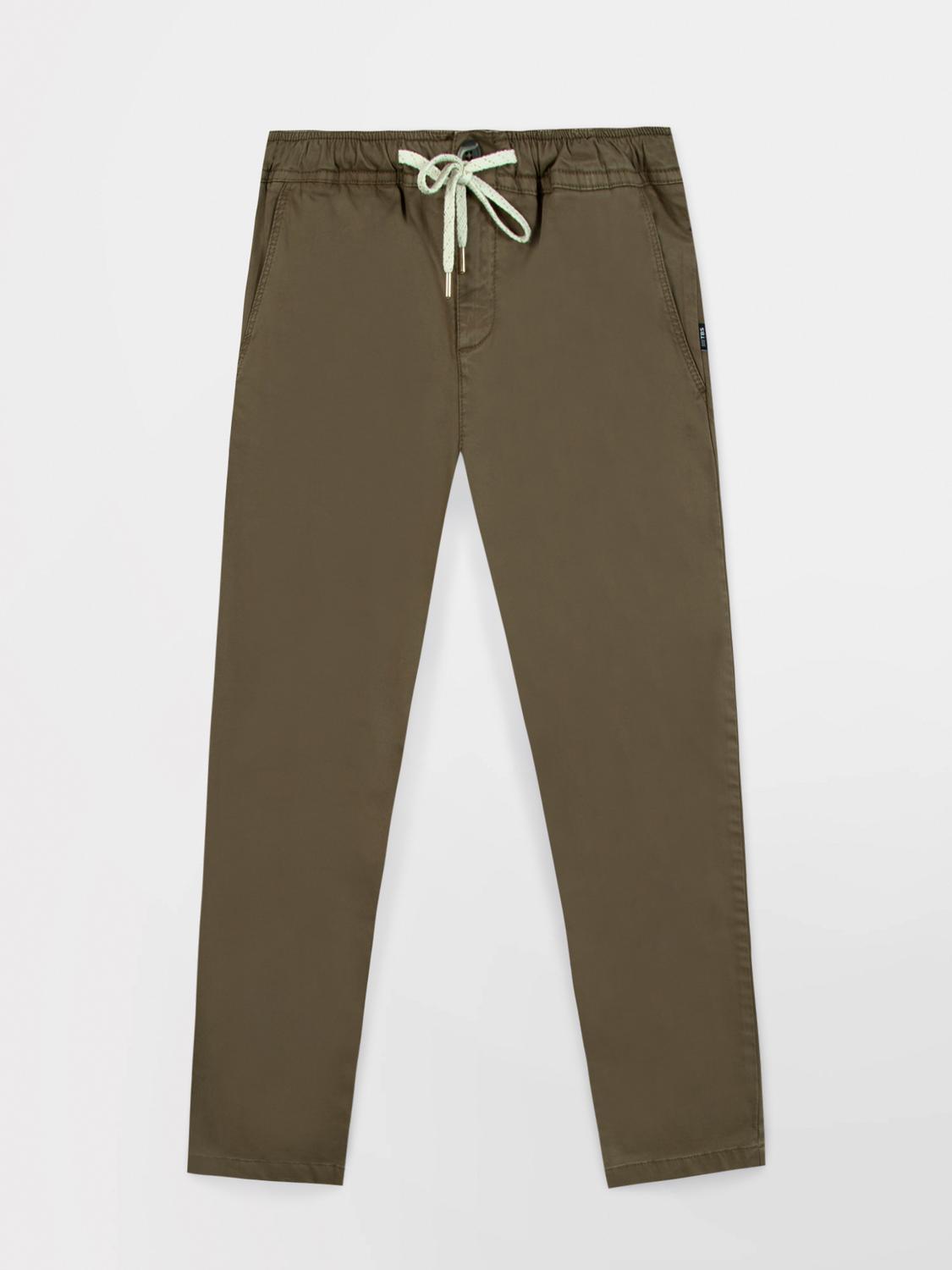 Pantalon Femme Stretch Ceinture Elastiquée Marron NATTYJOG Pantalon Femme Stretch Ceinture Elastiquée Marron NATTYJOG