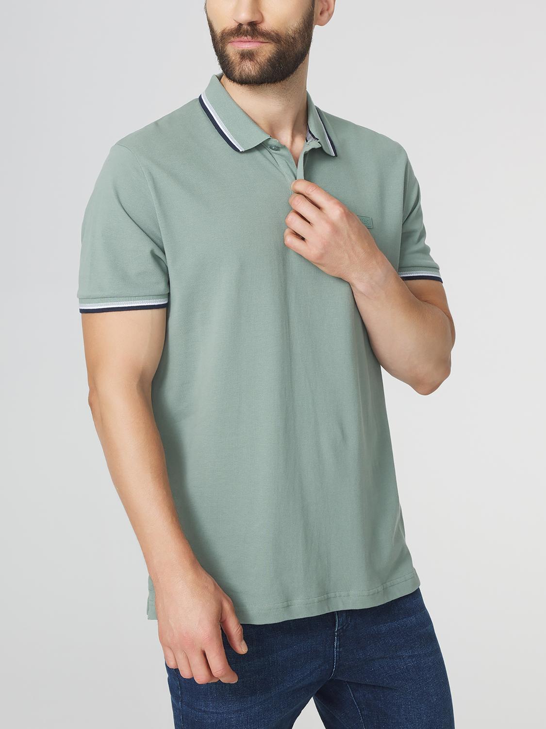 Polo Homme Fentes Côtés Coupe Ajustée Vert YVANEPOL