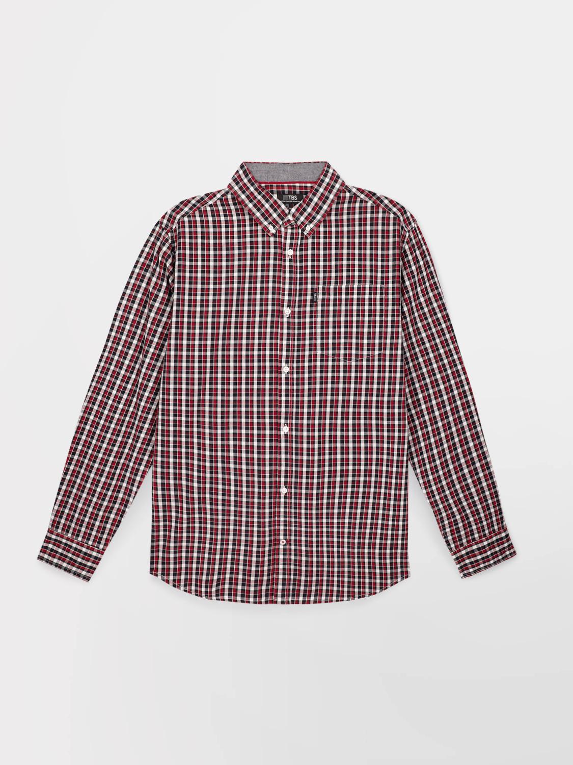 Chemise Manches Longues Rouge YZAELCHE Chemise Manches Longues Rouge YZAELCHE