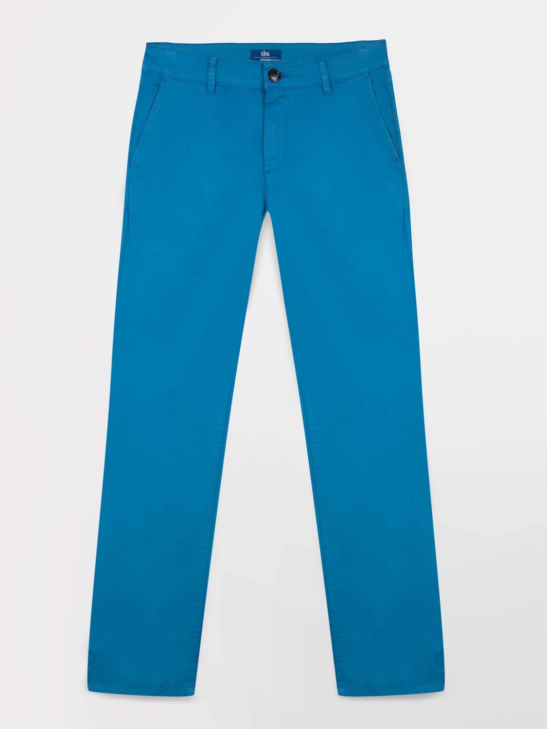 Pantalon Chino Homme Coton Stretch Bleu
