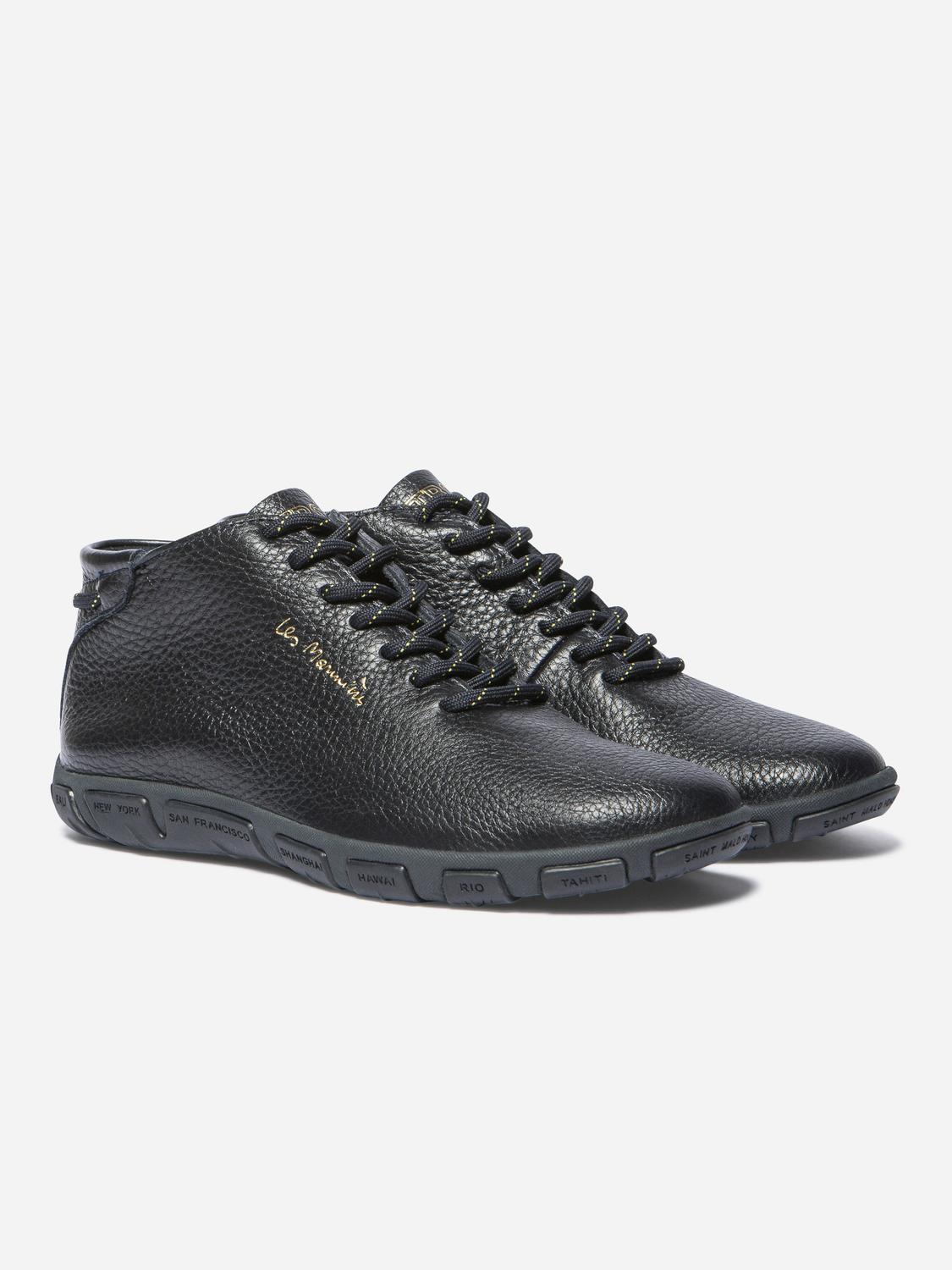 Tennis Montantes Femme Confort Marine Détail Or