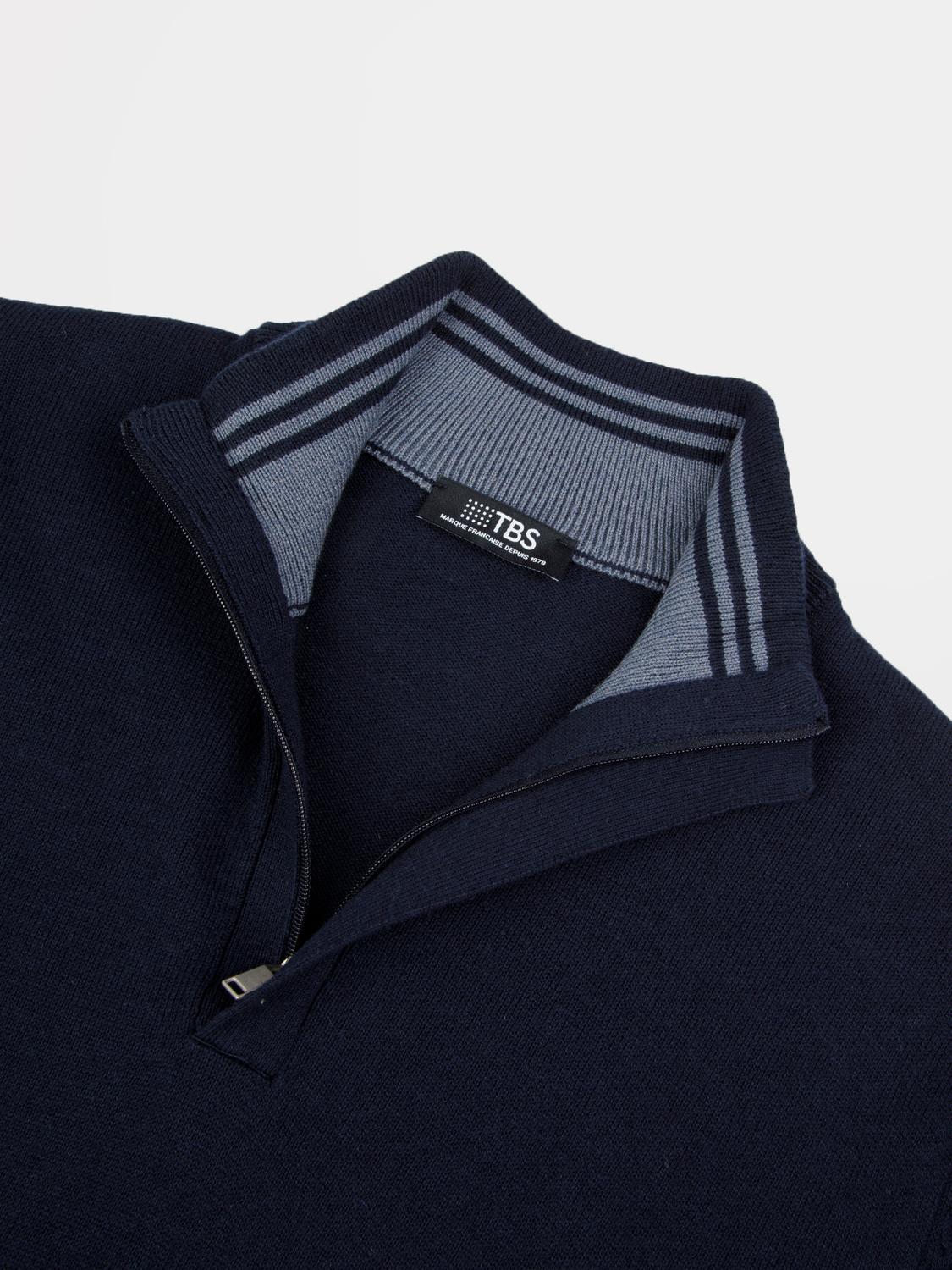 Pull Col Camionneur Homme Marine MALIKCAM