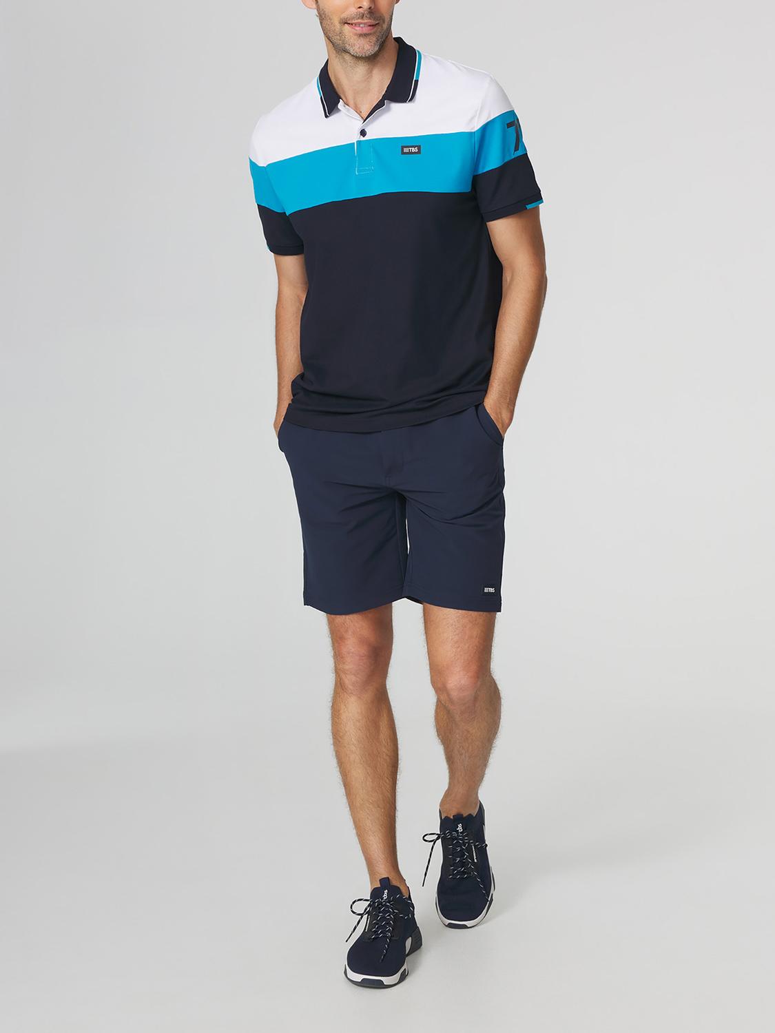 Polo Homme Coupe Ajustée Bleu et Blanc EVANSPOL