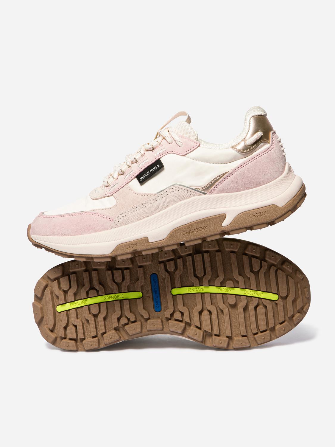 Running femme beige et rose JAZONNE