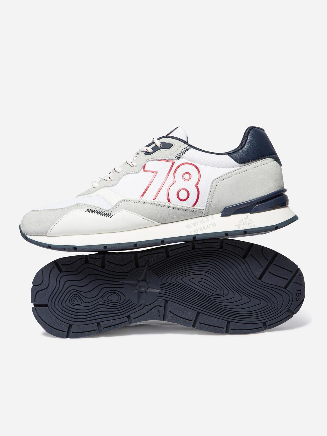 Men's running shoes White and Navy DJONBOT