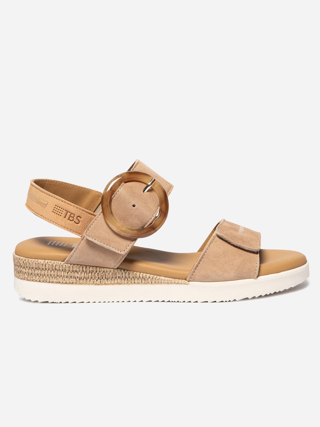 Sandales compensées femme noisette PRALINE